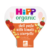 HiPP Organic Shell Pasta with Tomatoes & Courgette Toddler Tray Meal 1-3 Years 230g (Pack of 5)
